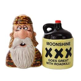 Pacific Trading - Moonshine Road Kill Ceramic Magnetic Salt and Pepper Shakers - Multicolor
