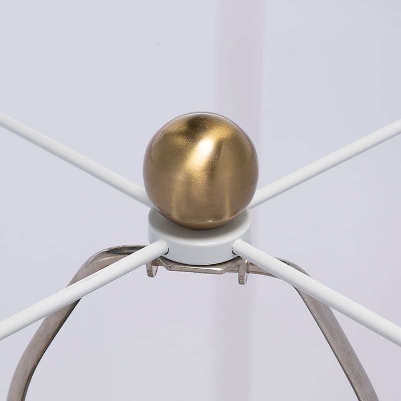 Angle. Luckbyte - D13x22.2" Gold White Table Lamp Leaf Design Lamp Shade Assembly Required.