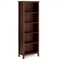 Simpli Home - Artisan 5 Shelf Bookcase - Russet Brown - Front_Zoom