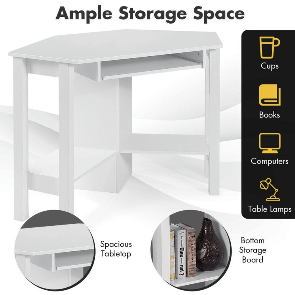 Ample Storage Space

- Cups
- Books
- Computers
- Table Lamps

Spacious Tabletop

Bottom Storage Board