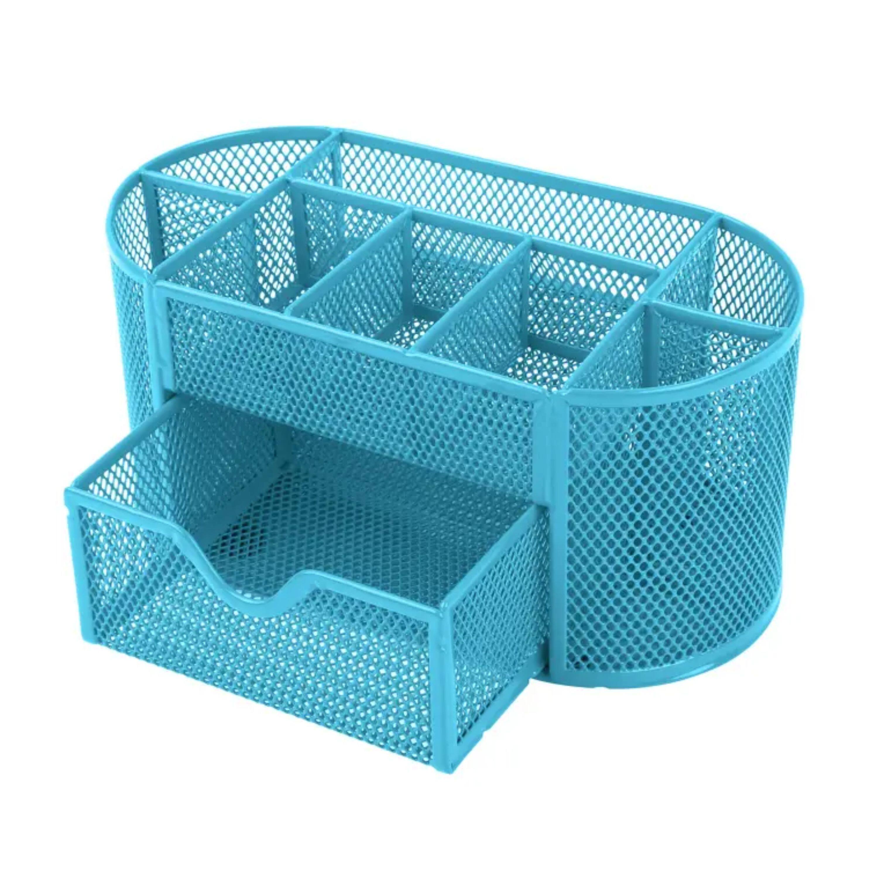 Front. Kitcheniva - Metal Mesh Pencil Holders Desk Organizer Skyblue.