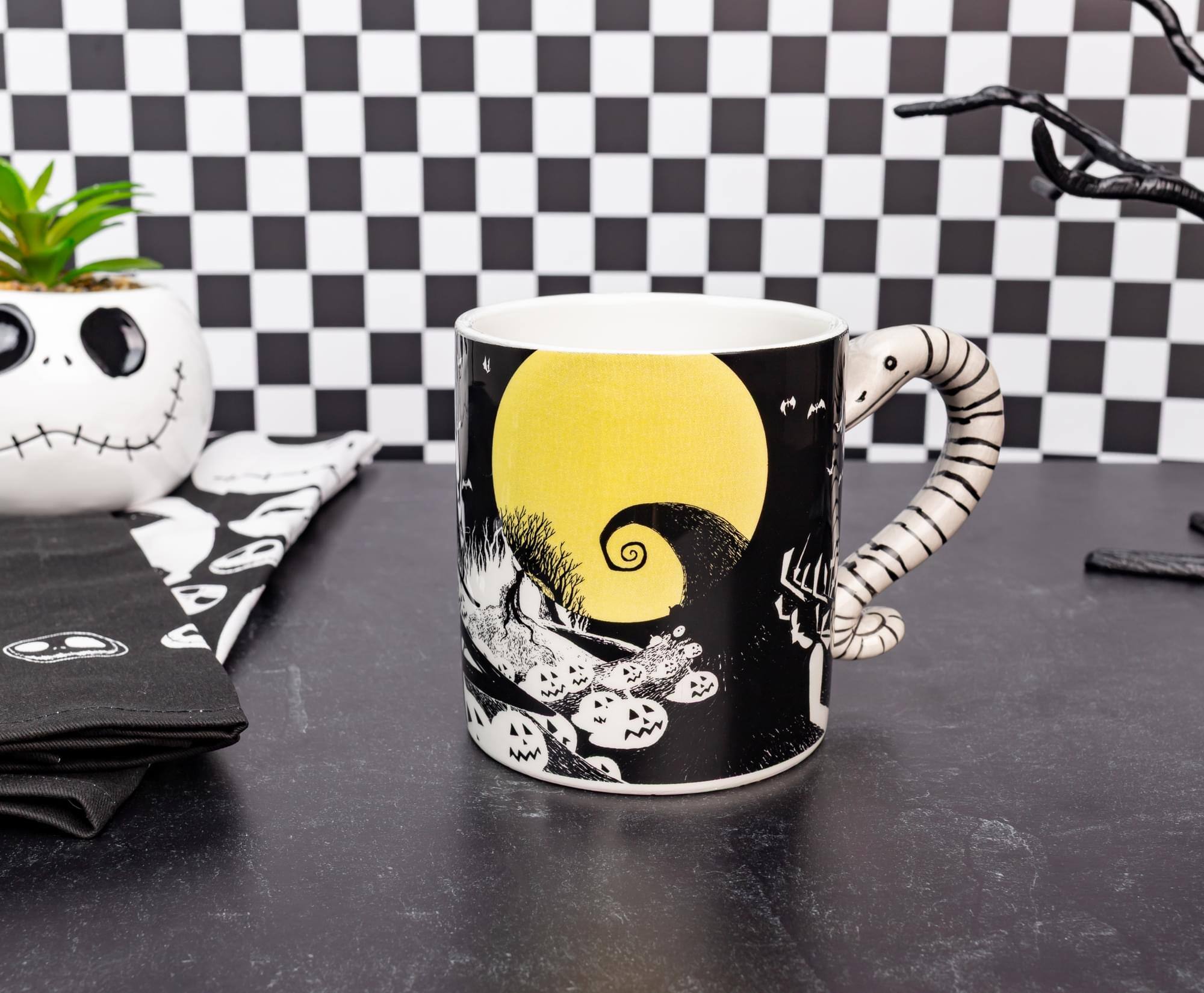 Alt View 3. Disney - Disney The Nightmare Before Christmas Moonlight Jack Mug With Sculpted Handle - Black.