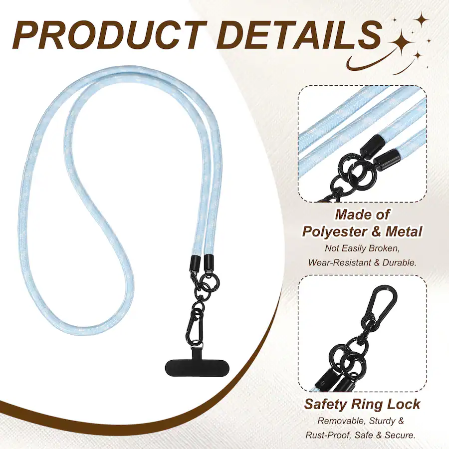 Unique Bargains Universal Adjustable Crossbody Wrist Strap with Phone ...