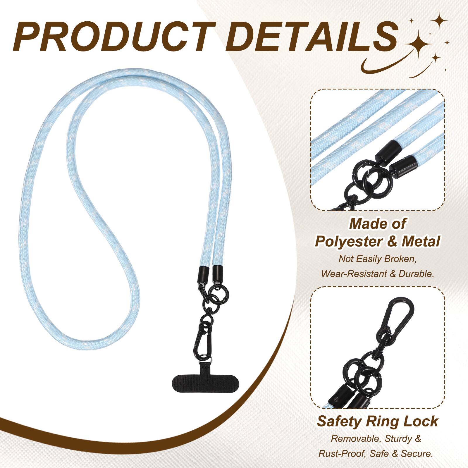 PRODUCT DETAILS

- Made of Polyester & Metal
  - Not Easily Broken, Wear-Resistant & Durable.

- Safety Ring Lock
  - Removable, Sturdy & Rust-Proof, Safe & Secure.