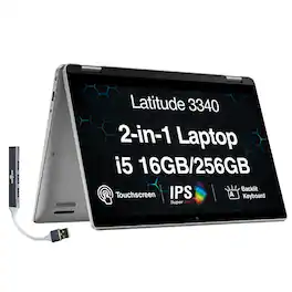 Dell - Latitude 3340 2-in-1 Laptop 13.3 FHD (Intel i5-1335U, 16GB LPDDR5, 256GB SSD, Intel Iris Xe, Win 11 Pro) - Titan Gray