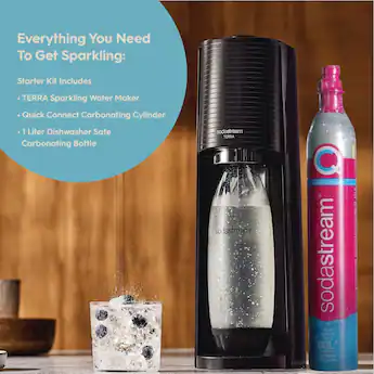 SodaStream Terra Black Sparkling Water Maker