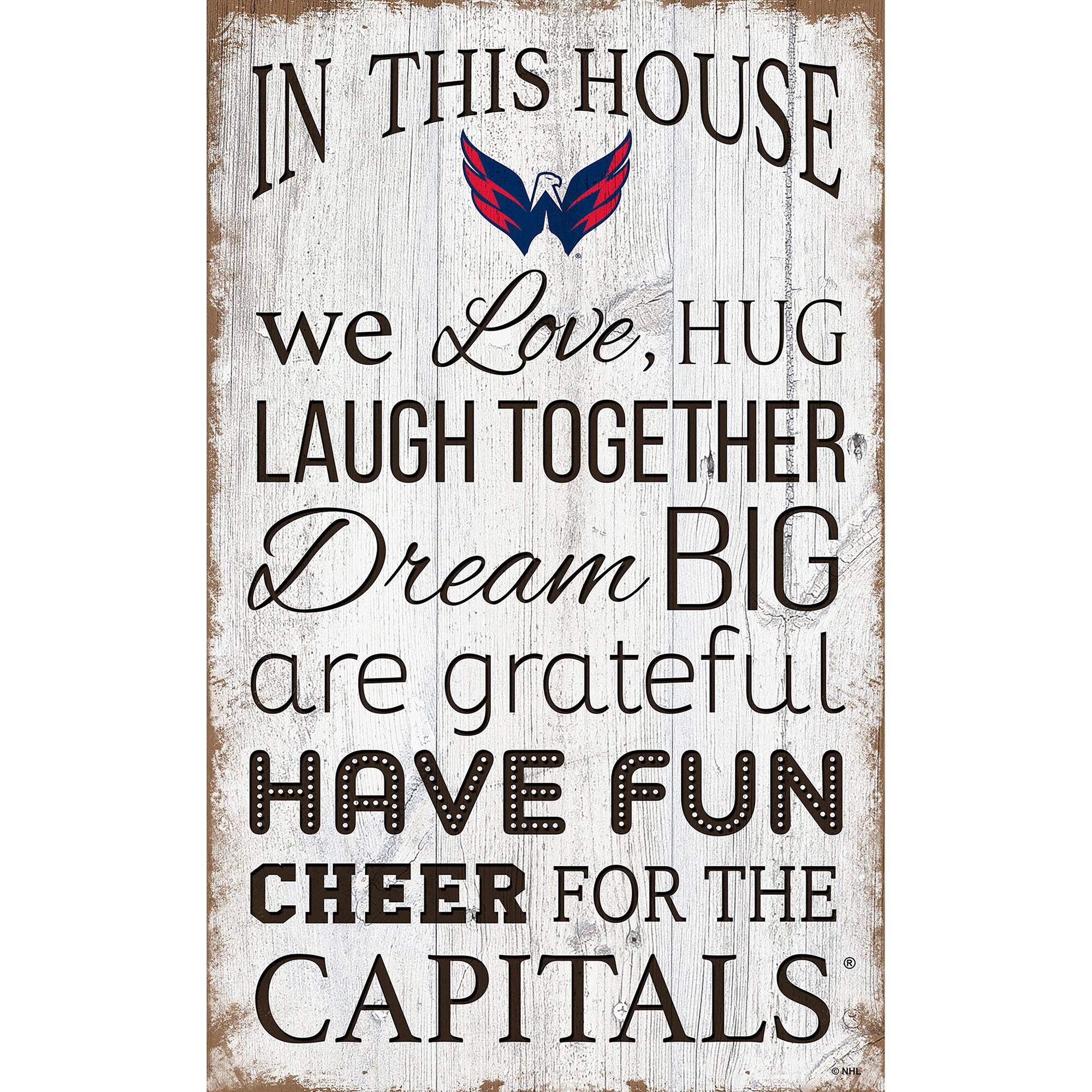 Washington Capitals 11'' x 19'' Team In This House Sign
