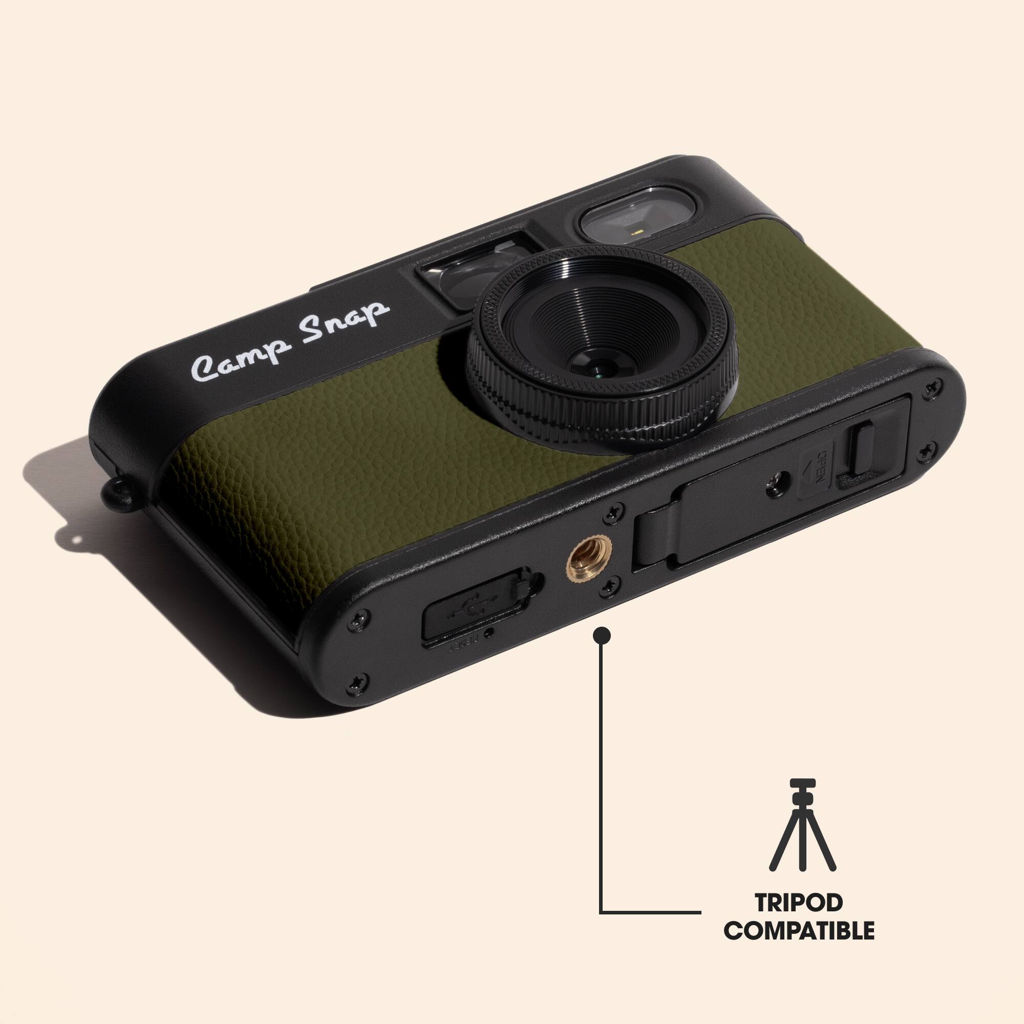 Snap Camp  
OPEN  
LOW  
TRIPOD COMPATIBLE