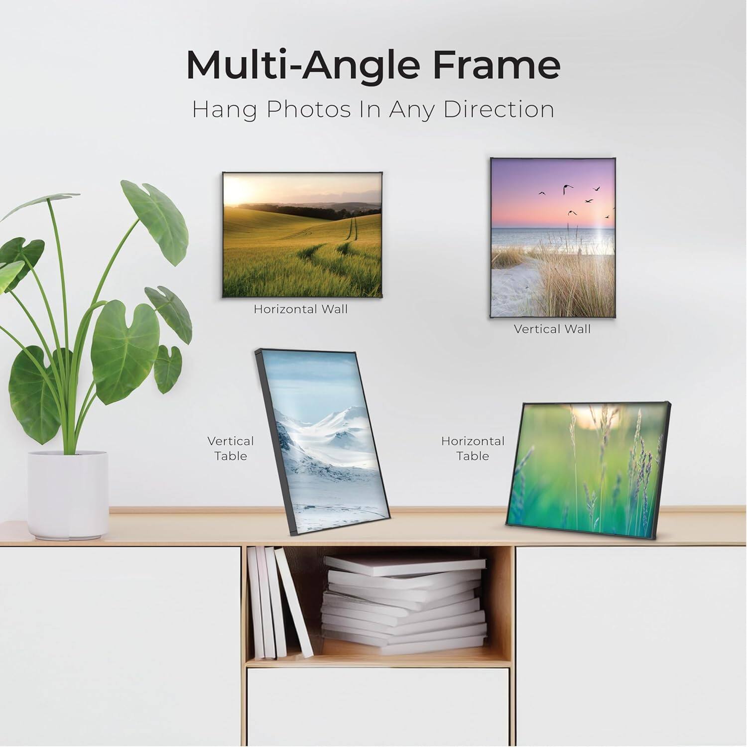 blue 8.5 by 11 picture frame 6 PACK 8.5 x 11 frame Front Loading ...