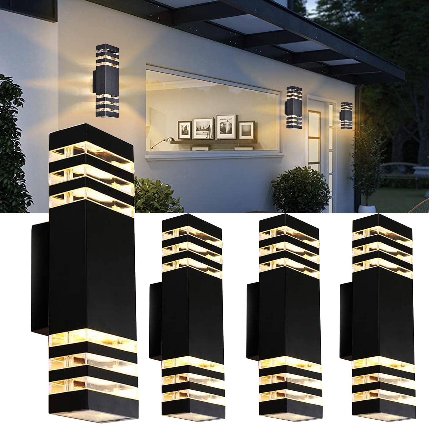 Reds Spade Outdoor Wall Lights 4000k Day Light Aluminum Body Waterproof ...