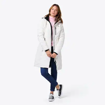 Front. Mobile Warming - Women's Meridian Heated Jacket - Cream.