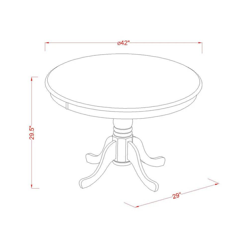 42" 5" 29.5" 29"