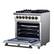 Alt View 7. Forno Appliances - Massimo 4.32 Cu. Ft. Freestanding Dual Fuel True Convection Range with Air Fryer Basket - White.