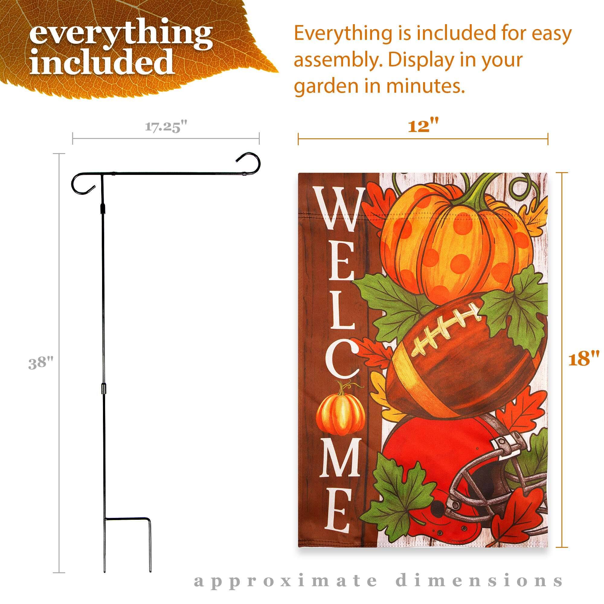everything included

Everything is included for easy assembly. Display in your garden in minutes.

17.25" 12" 38" WELCOME 18" approximate dimensions