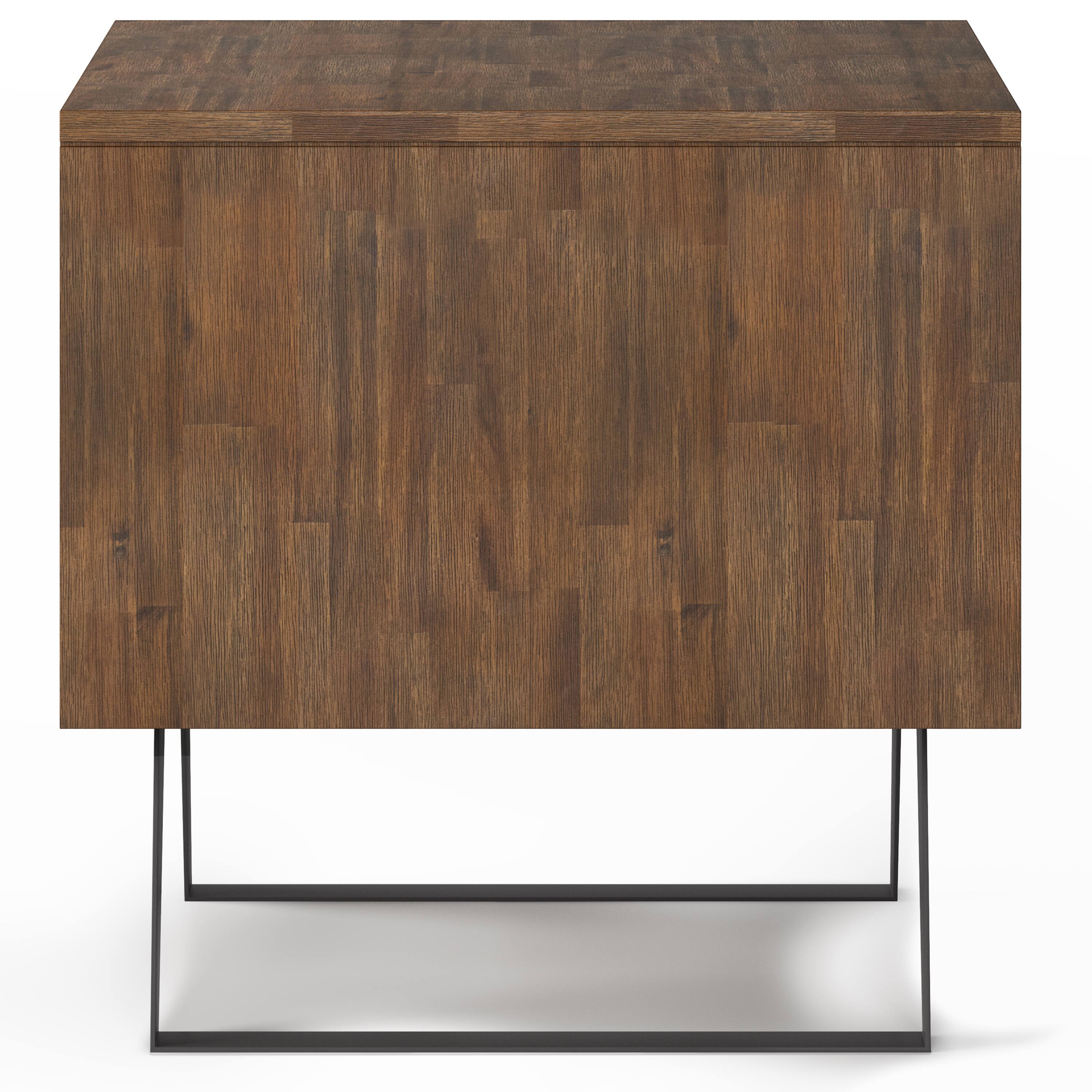 Alt View 12. Simpli Home - Lowry End Table - Rustic Natural Aged Brown.