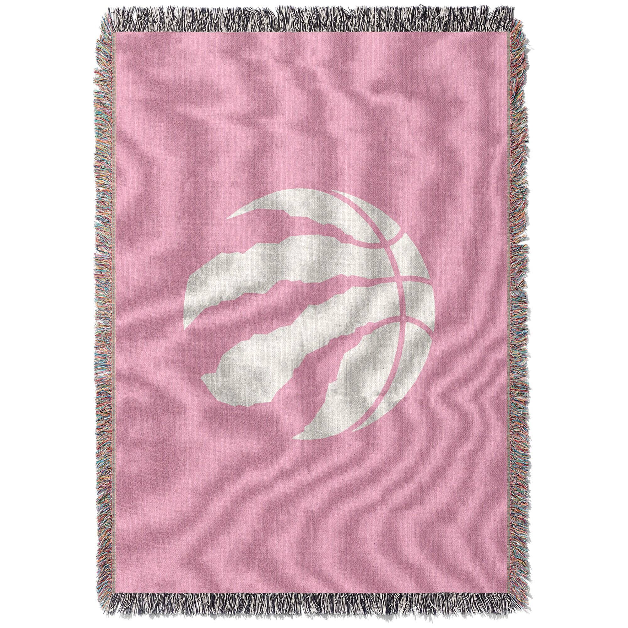 Front. Chad & Jake - Toronto Raptors Woven Blanket - Pink.