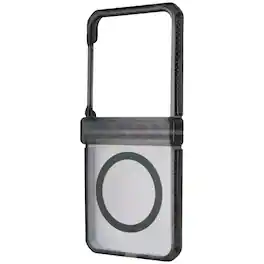 Itskins - Hybrid_R Clear Hinge Case for Galaxy Z Flip7 FE / Flip6 - /Clear - Black