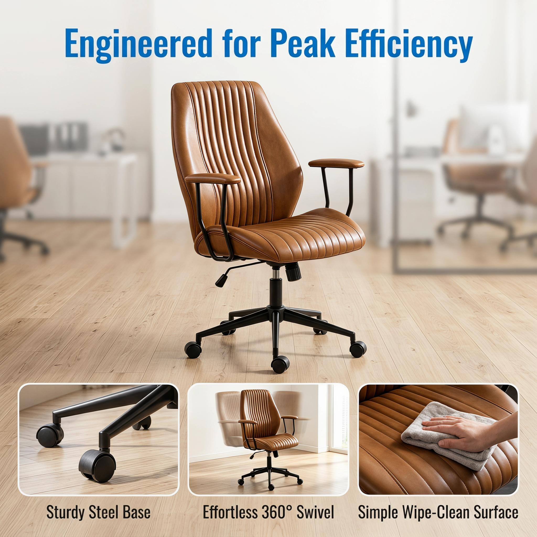 Engineered for Peak Efficiency

Sturdy Steel Base

Effortless 360° Swivel

Simple Wipe-Clean Surface
