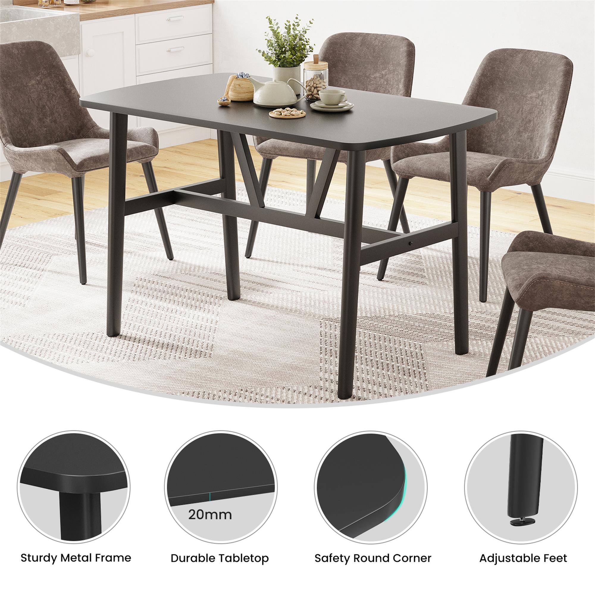 20mm  
Sturdy Metal Frame  
Durable Tabletop  
Safety Round Corner  
Adjustable Feet
