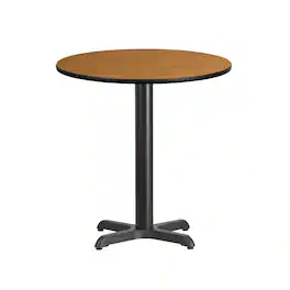 Flash Furniture - Graniss 24'' Round Laminate Table Top with 22'' x 22'' Table Height Base - Natural