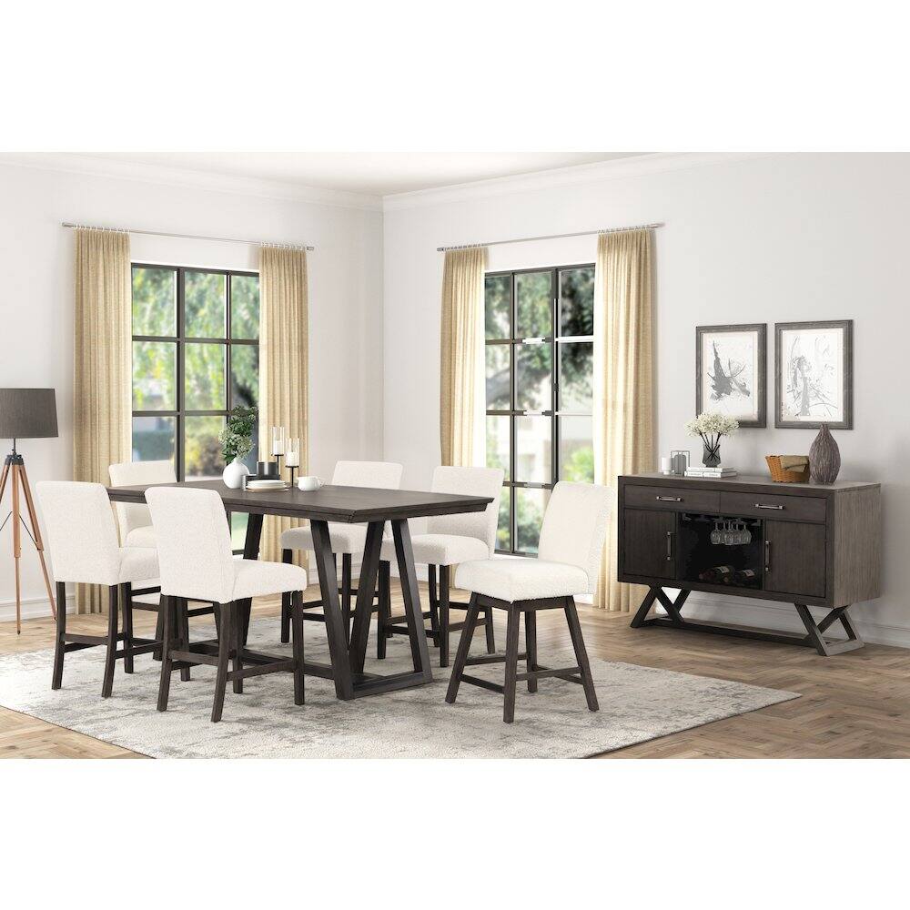 Alt View 4. New Classic Furniture - High Line Swivel Counter Chair (Set of 2) - White.