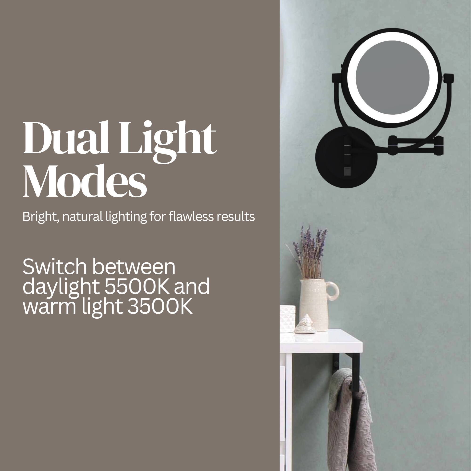 Dual Light Modes

Bright, natural lighting for flawless results

Switch between daylight 5500K and warm light 3500K