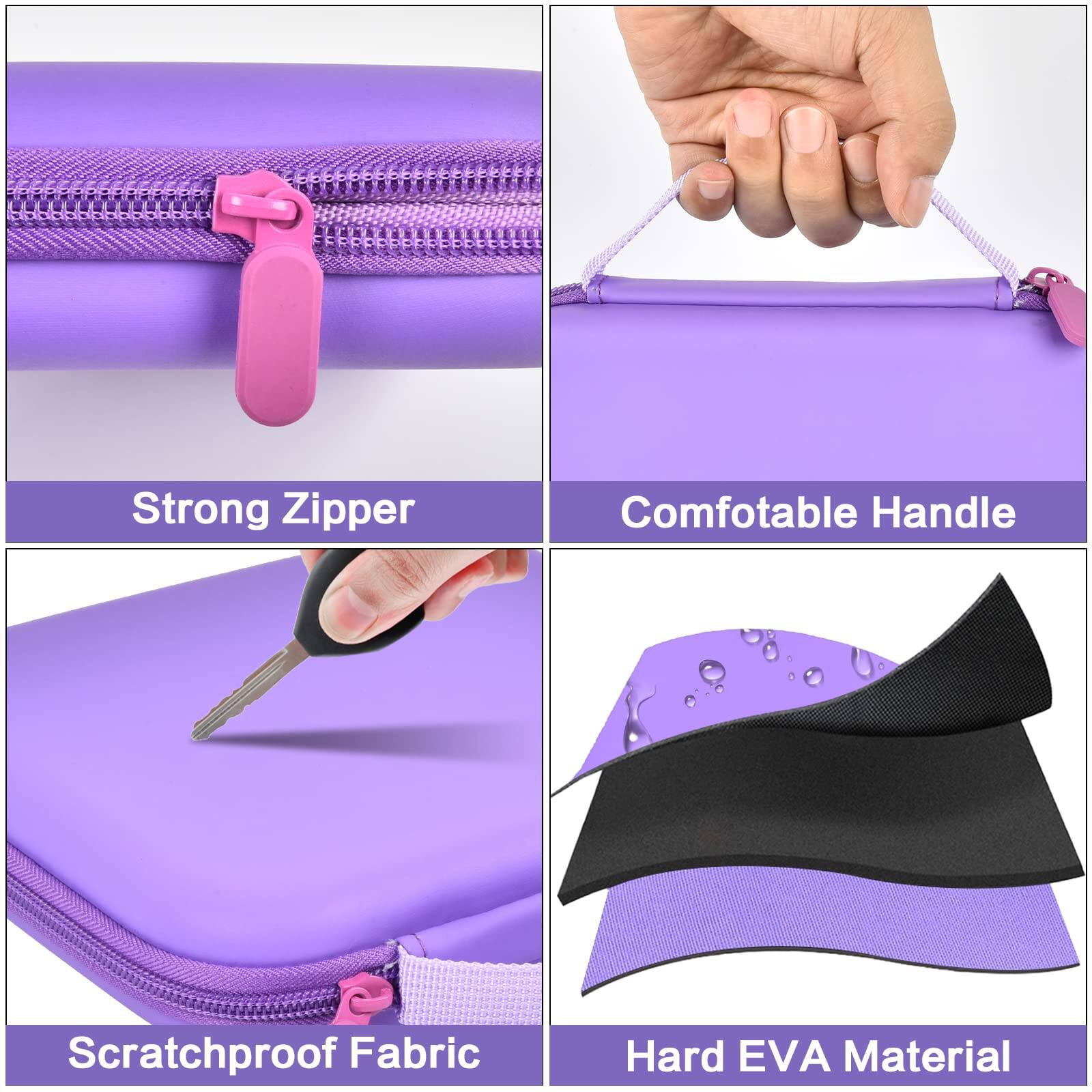 - Strong Zipper
- Comfortable Handle
- Scratchproof Fabric
- Hard EVA Material