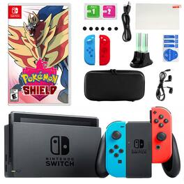 Switch with Pokemon Shield and Accessories Kit - Nintendo Switch
