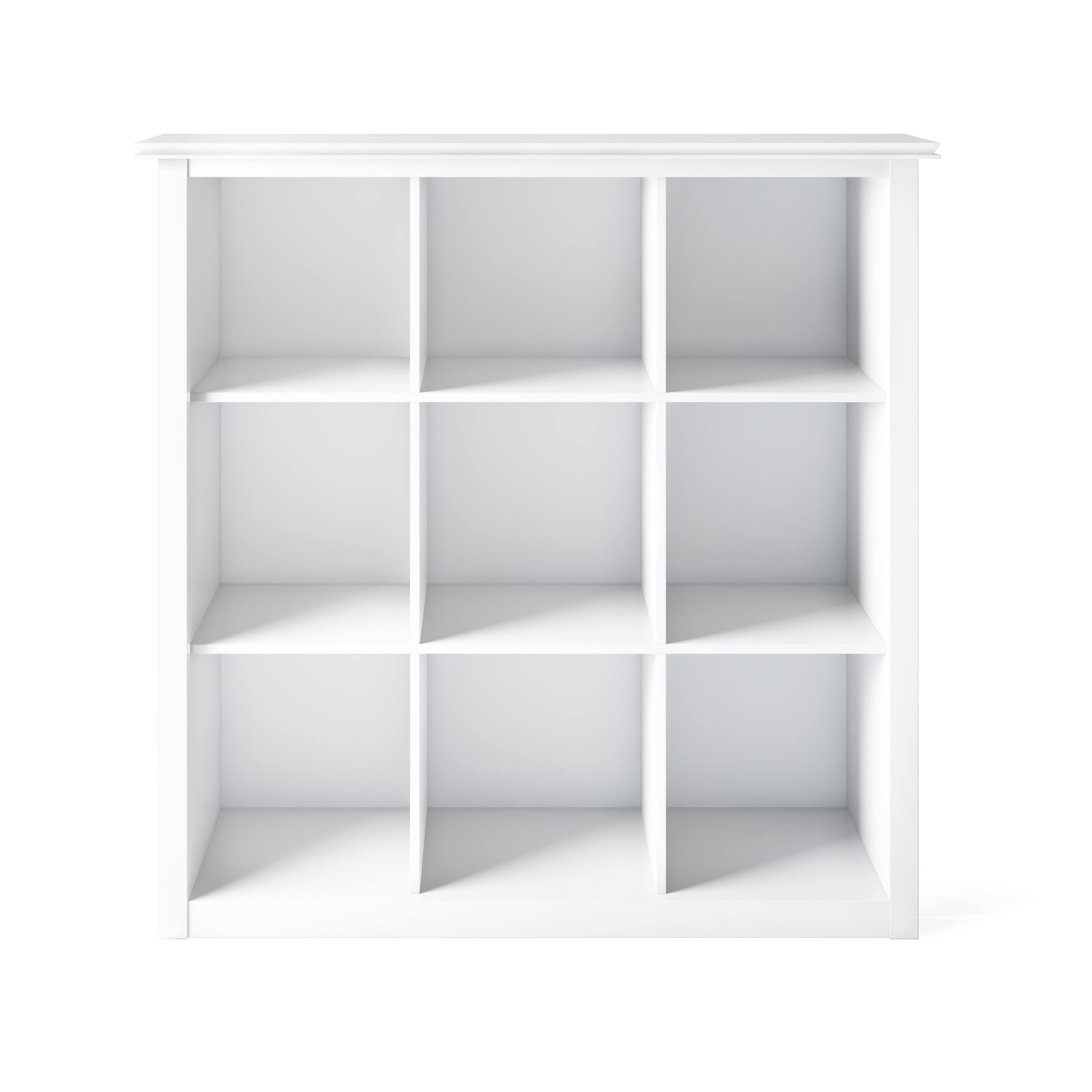 Alt View 13. Simpli Home - Artisan Solid Wood 45 inch x 43 inch Contemporary 9 Cube Bookcase and Storage Unit - White.