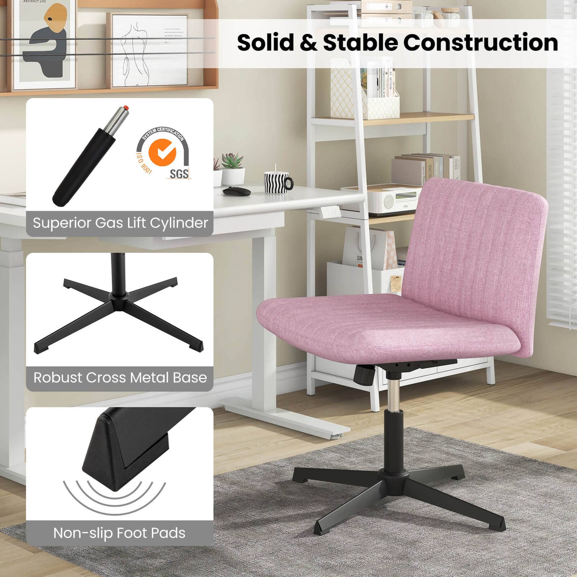 Solid & Stable Construction w/ EGRETE C 021 D 9301 SGS I Superior Gas Lift Cylinder 5 Robust Cross Metal Base Non-slip Foot Pads
