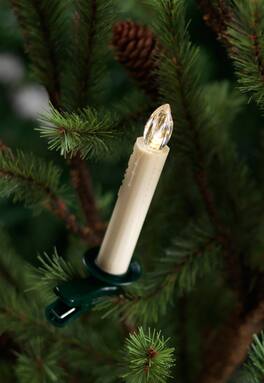 BreeBe - LED Clip on Tree Taper Candles with Remote (Set of 12) - White