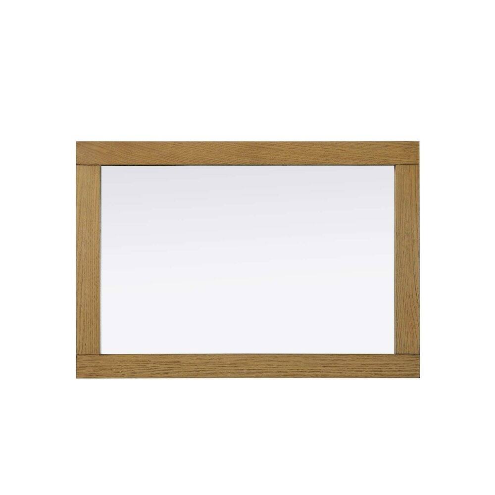 Alt View 2. Elegant Kitchen and Bath - Noah Wooden Rectangle Mirror 22 x 32 in Honey Teak - Honey Teak.