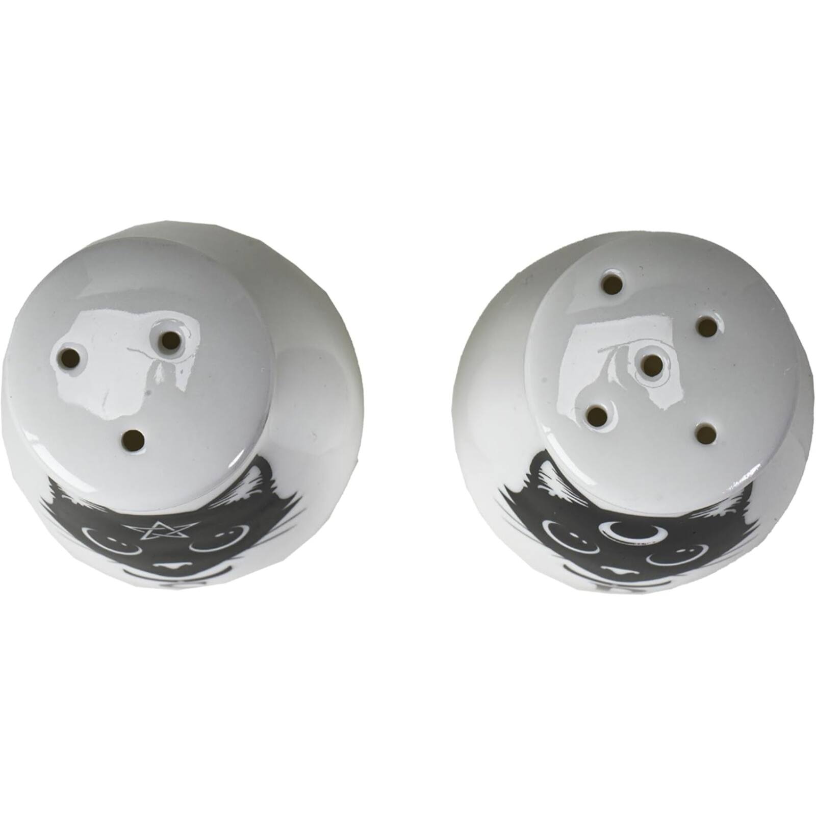 Back. Pacific Trading - Sacred Geometry Black Cats Salt and Pepper Shakers Set - White.