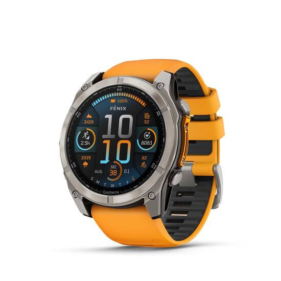 Garmin f nix 8 AMOLED Sapphire GPS Smartwatch 51mm Fiber reinforced polymer Titanium 010 02905 10 Best Buy