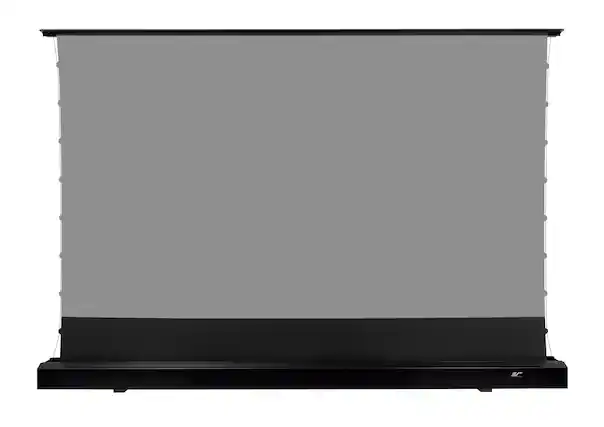 Front. Elite Screens - Elite Screens Kestrel Tab-Tension 3 CineGrey 4D Series 150" Motorized Floor Projector Screen - Black.