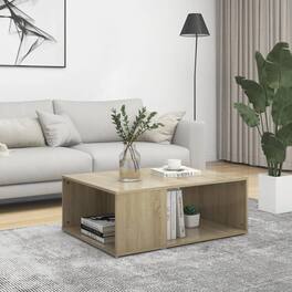 Boyel Living - Space-Saving Design Sonoma Oak Modern Coffee Table with Storage - Beige