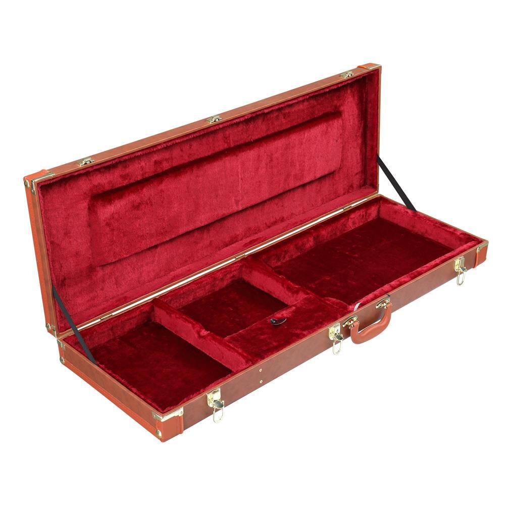 Alt View 2. Winado - Electric Guitar Hard Case, Rectangle Wooden Standard 39-Inch Electric Guitars Hard-Shell  Carrying Case for KST/KTL.