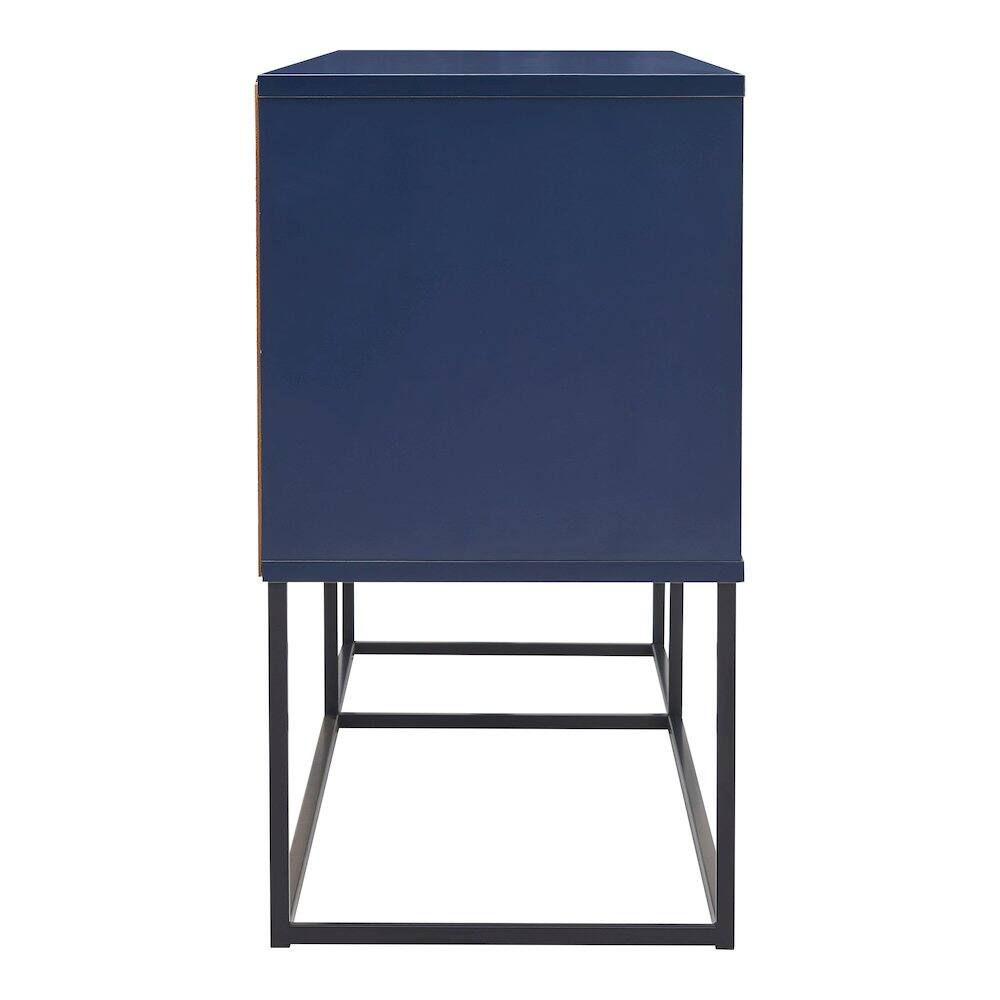 Alt View 1. Furniture of America - Yazda TV Stand Fits TV's up to 65 in. with LED Lights - Blue.