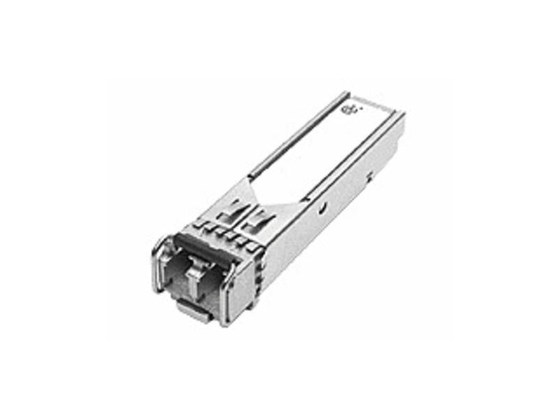 Front. Allied Telesis - AT-SPTX SFP Wired Gigabit Ethernet Transceiver Module - 1000Base-T - RJ-45 - 1 Gbps - Possibly Black.