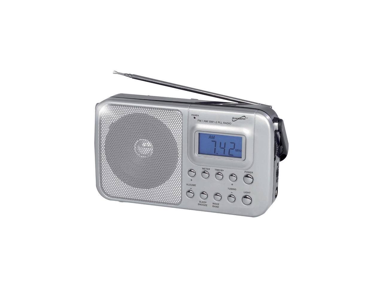 POWER FM - AMI SargaSan SW1-2 PLL RADIO AM 7.42 MH2 METER TIME/M - POWER VOLUME TUNING LIGHT SLEEP SNOOZE WAKE BAND