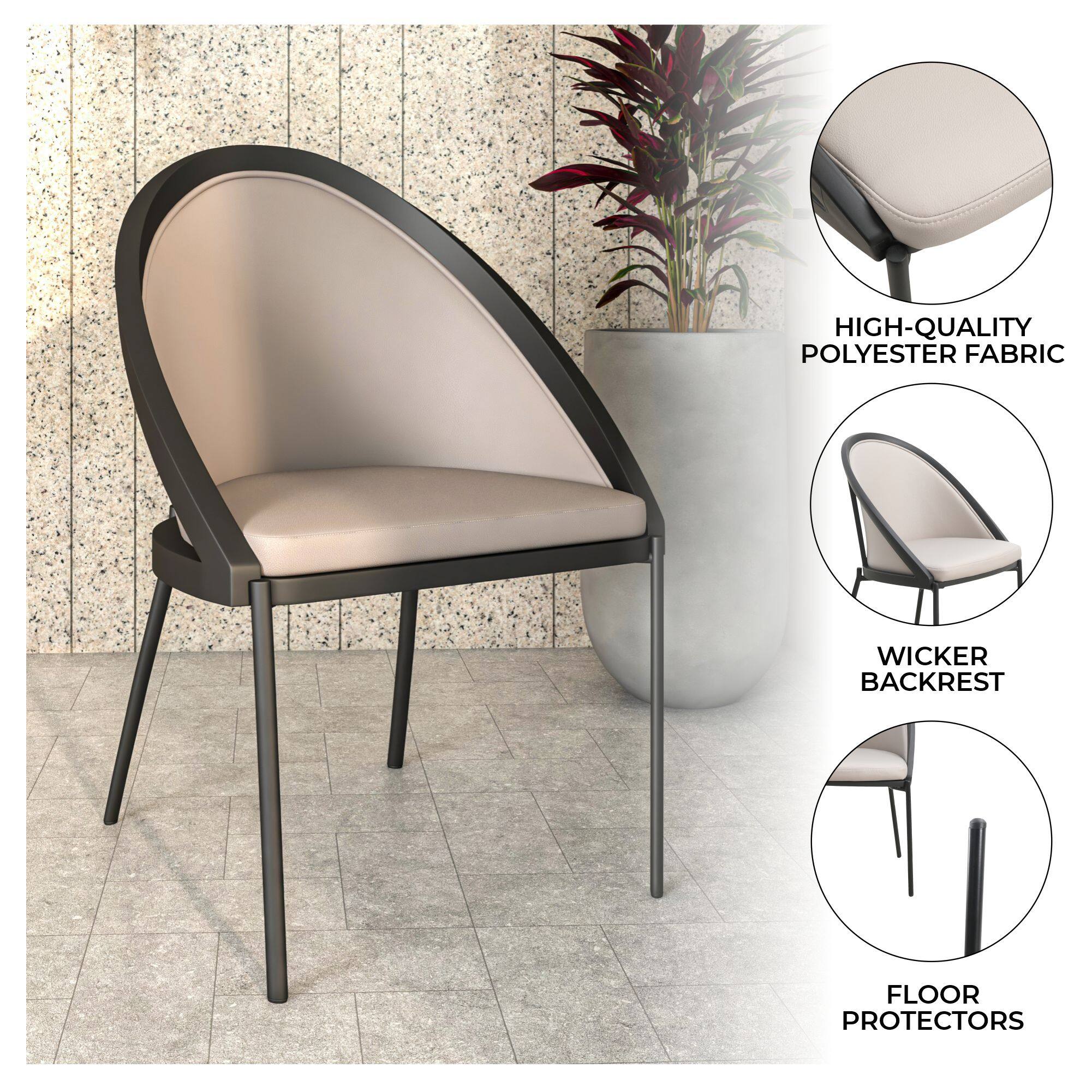 HIGH-QUALITY POLYESTER FABRIC WICKER BACKREST FLOOR PROTECTORS