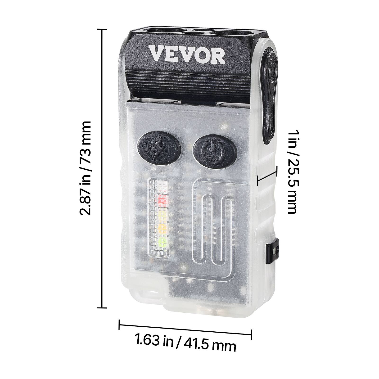 VEVOR

2.87 in / 73 mm

1 in / 25.5 mm

1.63 in / 41.5 mm
