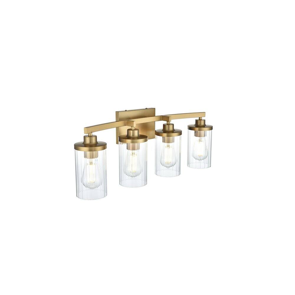 Living District - Thane 25 inch Wall Sconce in Satin Gold - Satin Gold And Clear price history on PriceWatchPro