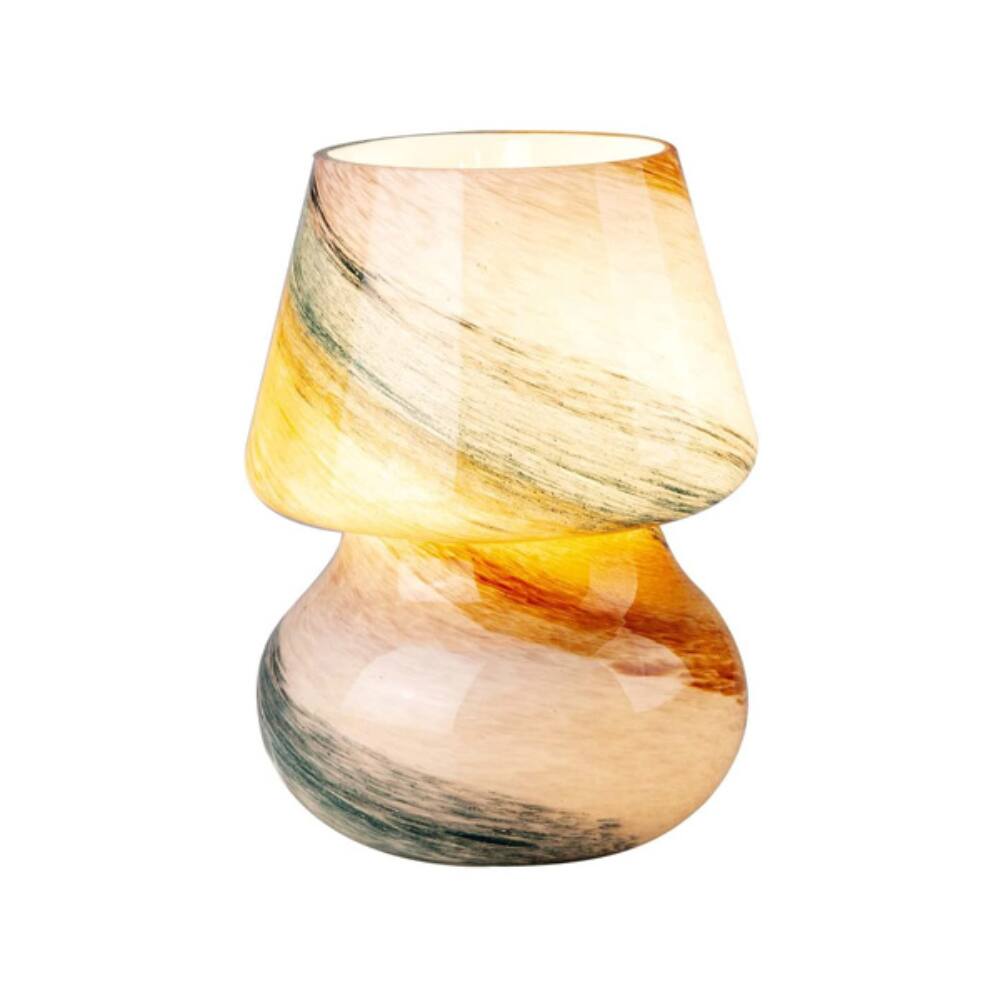 Crescents Edge Mushroom Style Stepless Dimmable Glass Table Lamp Multi ...