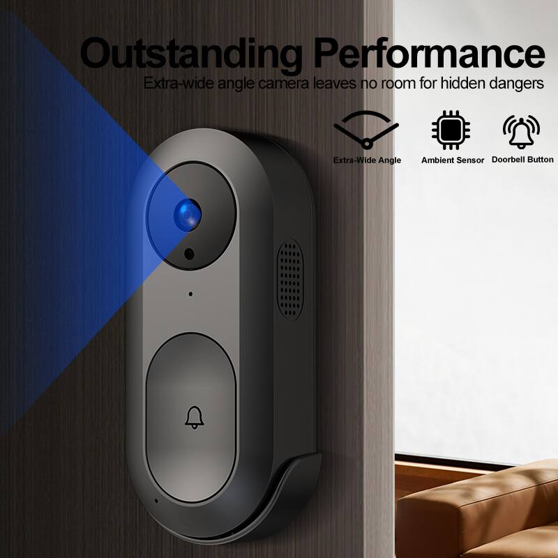 Outstanding Performance  
Extra-wide angle camera leaves no room for hidden dangers  

Extra-Wide Angle  
Ambient Sensor  
Doorbell Button