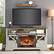 Angle. Mondawe - 60" Electric Fireplace Entertainment Center With Door Sensor - White.