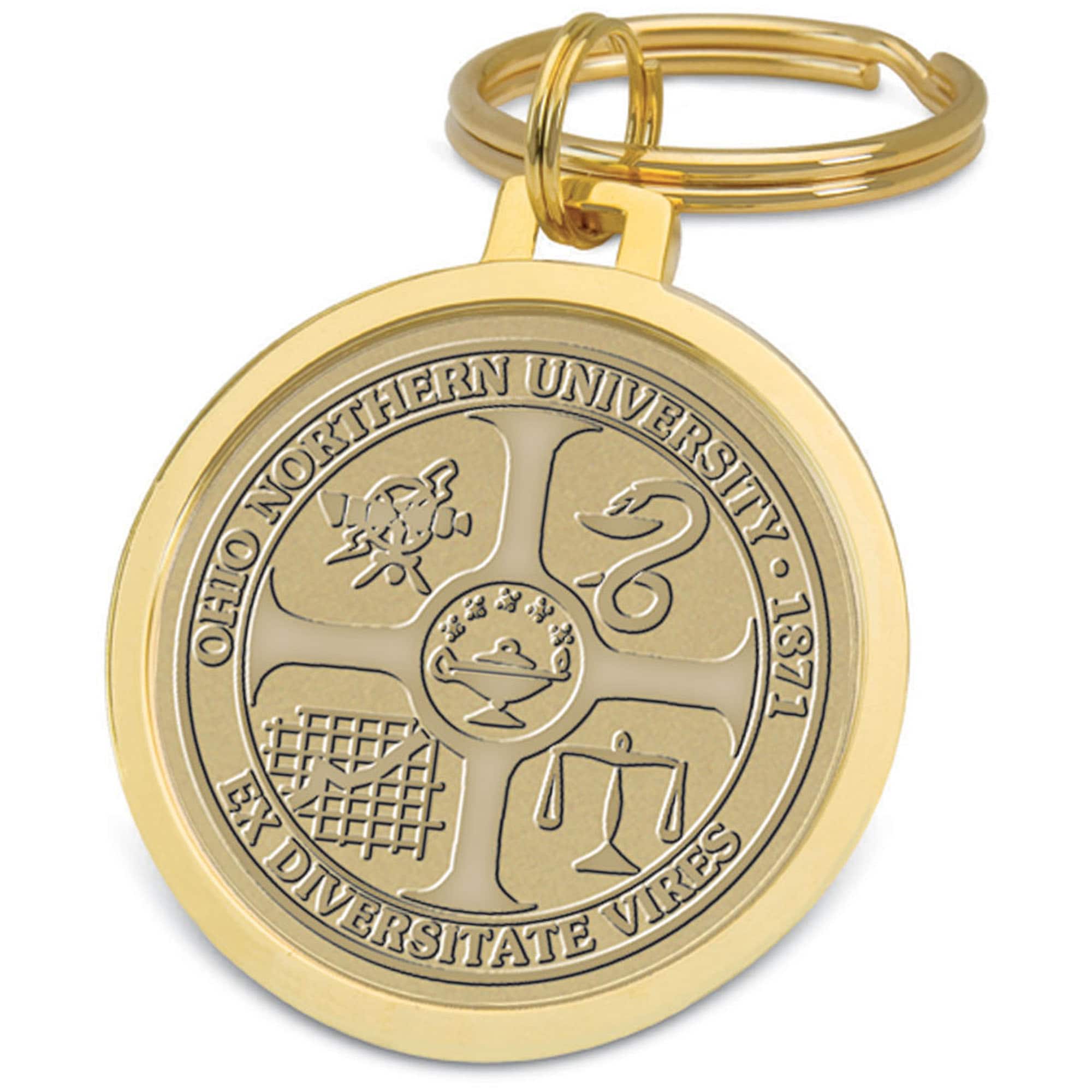 Jardine - Ohio Northern Polar Bears Split-Wire Key Ring - Gold