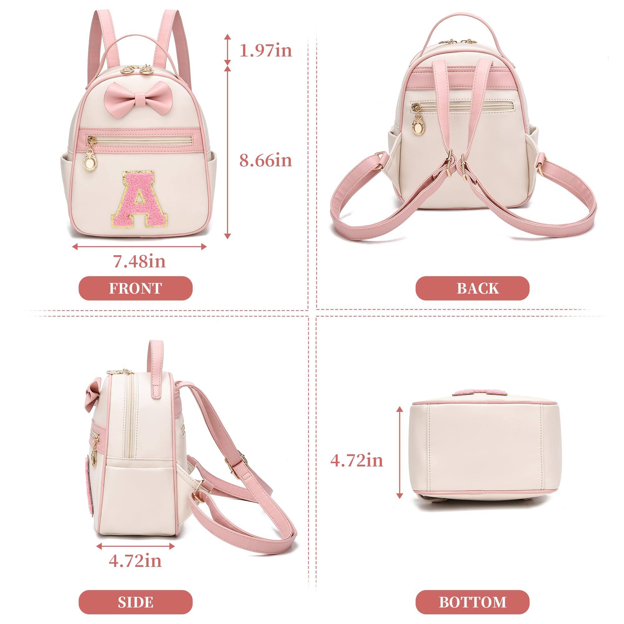 FRONT  
7.48in x 8.66in x 1.97in  

BACK  

SIDE  
4.72in  

BOTTOM  
4.72in