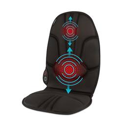 ESBANY - Portable Heating and Vibrating Back Massage Cushion with Adjustable Intensity and Integrated Straps
