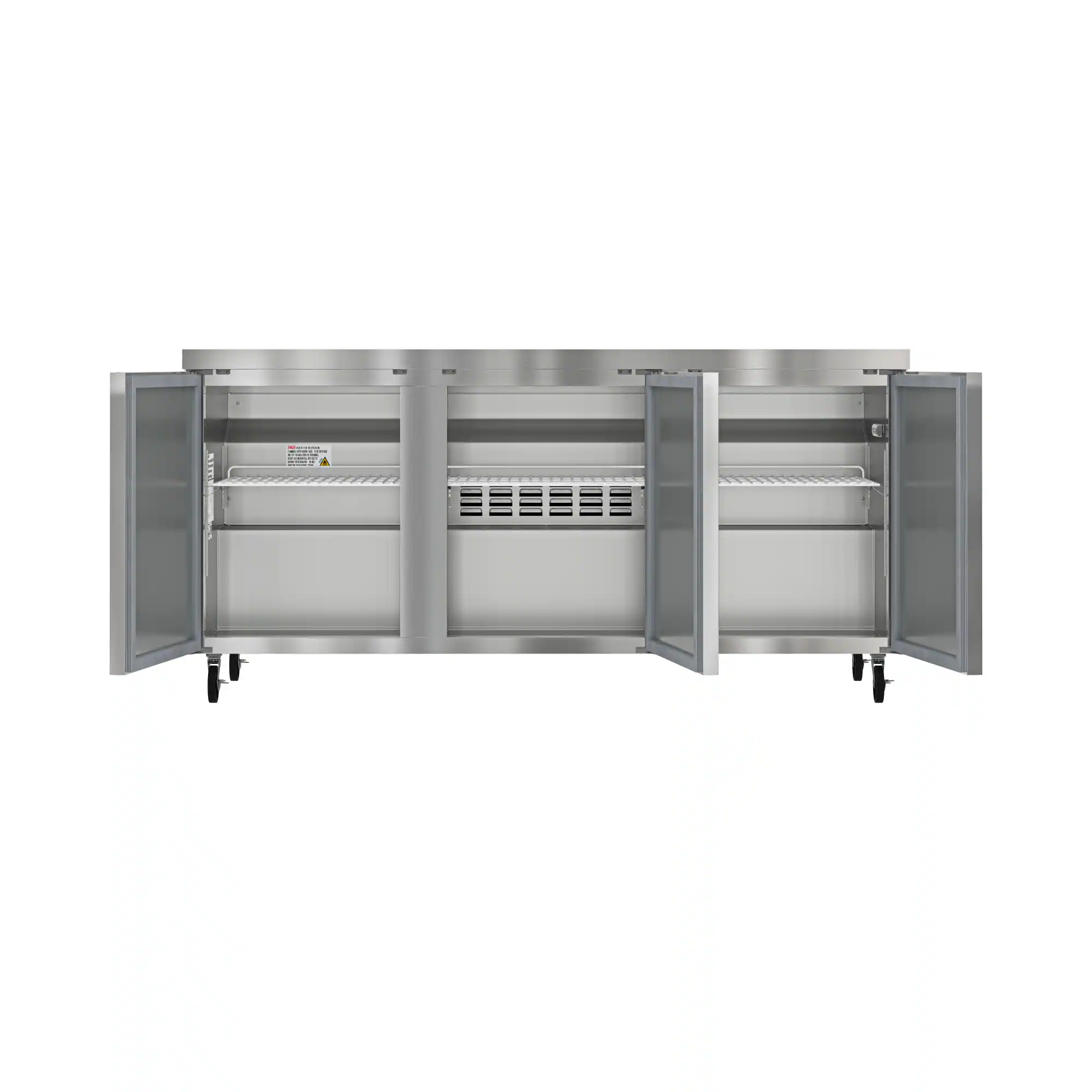 Back. Koolmore - 72 in. Three Door Commercial Undercounter Refrigerator 18 cu. ft. (KM-UCR-3DSS) - Stainless-Steel.